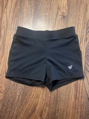 Womens Varsity Spirit Black Cheer Athletic Compression Shorts XS
